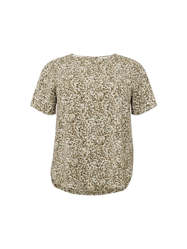 ONLY Carmakoma ONLY Carmakoma Блуза 'VICA'  бежово / каки / тъмнозелено