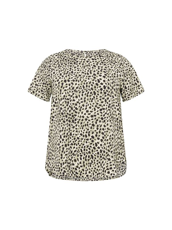 ONLY Carmakoma ONLY Carmakoma Блуза 'Vica'  бежово / зелено / черно