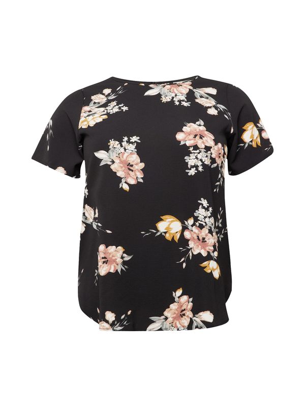 ONLY Carmakoma ONLY Carmakoma Блуза 'Vica'  гълъбово синьо / коняк / черно / бяло