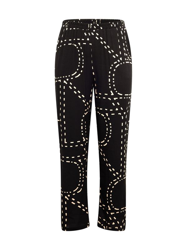 ONLY Carmakoma ONLY Carmakoma Панталон 'PHOEBE'  екрю / черно