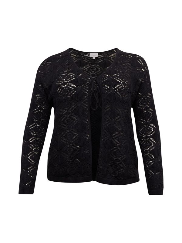 ONLY Carmakoma ONLY Carmakoma Плетена жилетка 'DANA'  черно