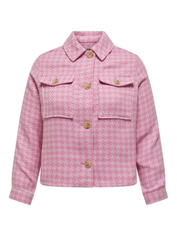 ONLY Carmakoma ONLY Carmakoma Преходно яке 'KIMMIE'  светлорозово / бяло