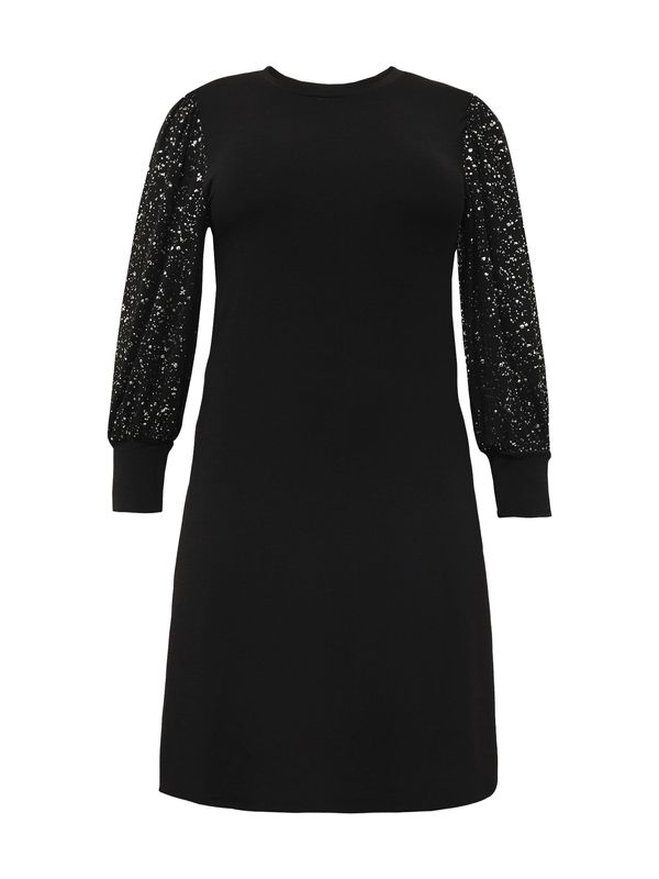 ONLY Carmakoma ONLY Carmakoma Рокля 'Foila'  черно / сребърно