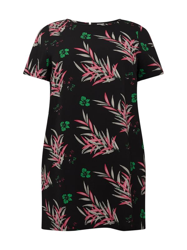 ONLY Carmakoma ONLY Carmakoma Рокля 'LUX'  зелено / розово / черно / бяло
