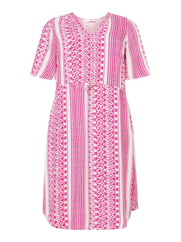 ONLY Carmakoma ONLY Carmakoma Рокля 'MARRAKESH '  магента / бяло