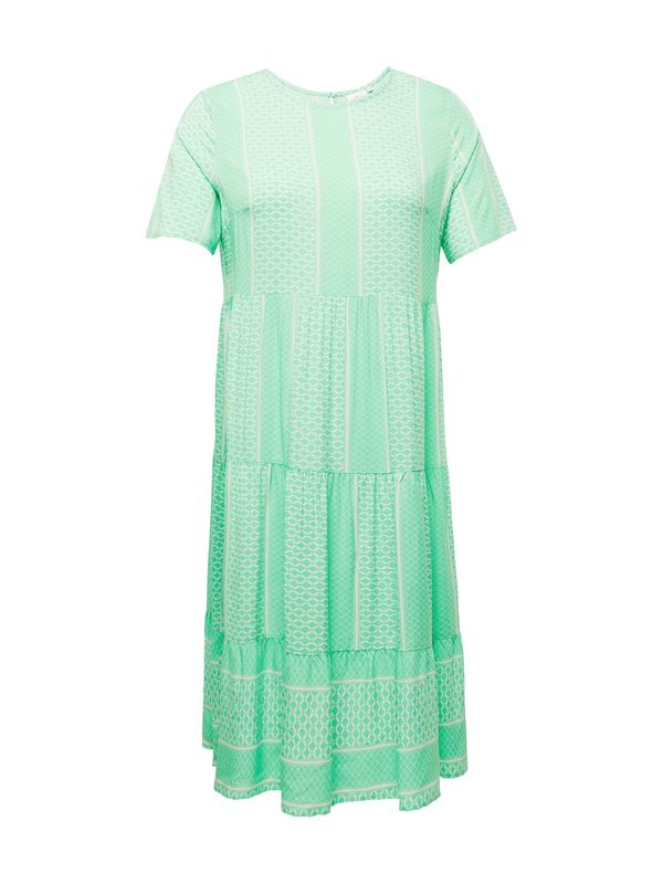 ONLY Carmakoma ONLY Carmakoma Рокля 'MARRAKESH'  светлозелено / мръсно бяло