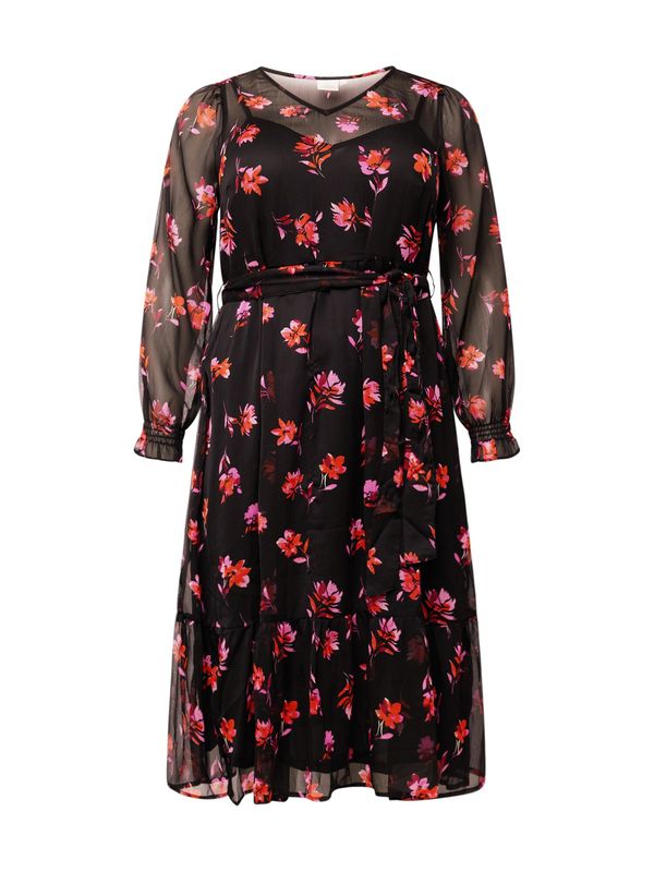 ONLY Carmakoma ONLY Carmakoma Рокля 'MIRENA'  оранжево / розово / черешово червено / черно