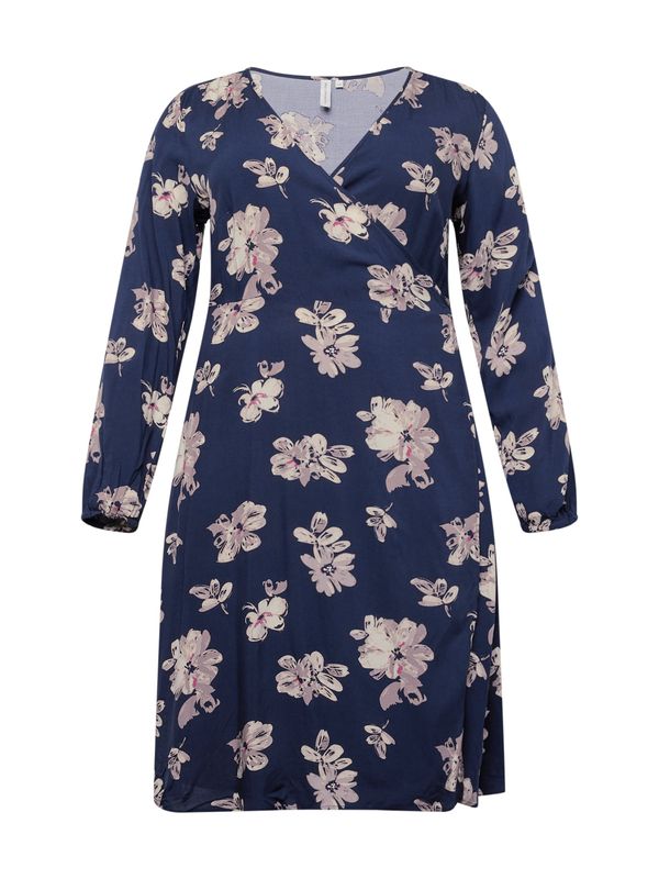 ONLY Carmakoma ONLY Carmakoma Рокля 'NOVA DITTE LIFE'  кремаво / нощно синьо / бледоморав / светлорозово