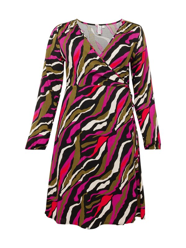 ONLY Carmakoma ONLY Carmakoma Рокля 'NOVA DITTE LIFE'  маслина / розово / черно / бяло