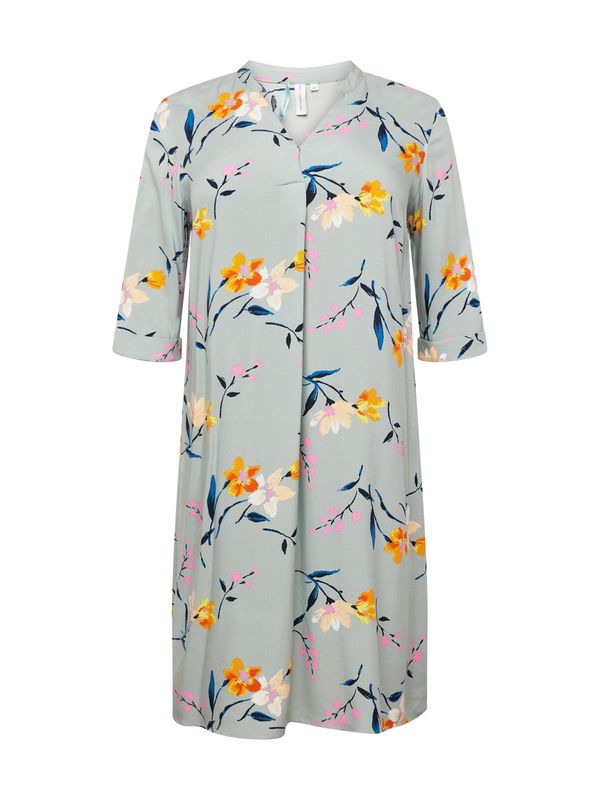 ONLY Carmakoma ONLY Carmakoma Рокля 'NOVA LIFE'  морскосиньо / пастелно зелено / тъмнооранжево / бледорозово