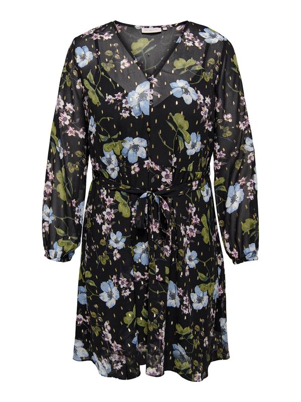 ONLY Carmakoma ONLY Carmakoma Рокля  светлосиньо / маслина / черно / бяло