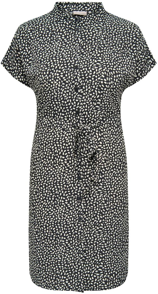 ONLY Carmakoma ONLY Carmakoma Рокля тип риза 'Diega'  черно / бяло