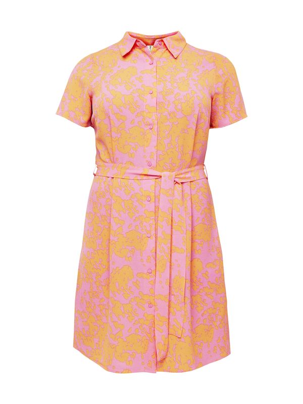 ONLY Carmakoma ONLY Carmakoma Рокля тип риза 'LUX'  оранжево / еосин
