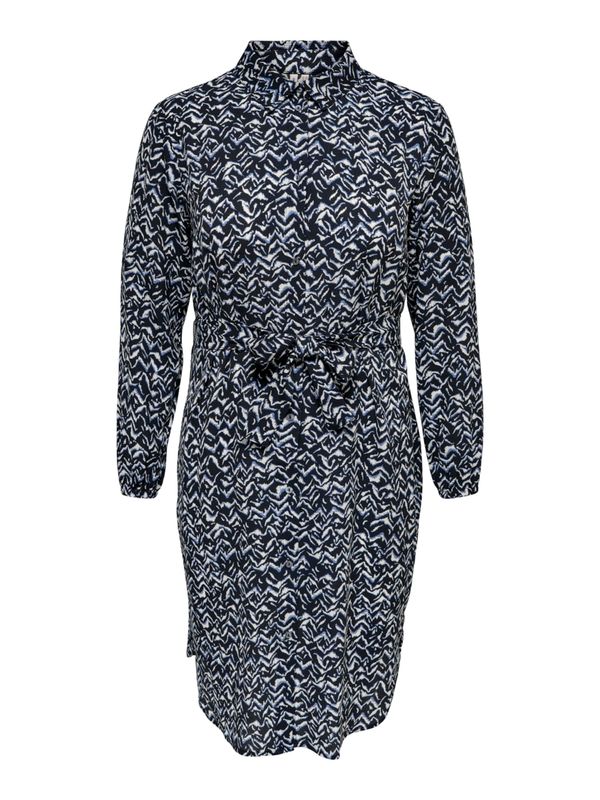 ONLY Carmakoma ONLY Carmakoma Рокля тип риза 'Luxsof'  нощно синьо / светлосиньо / бяло