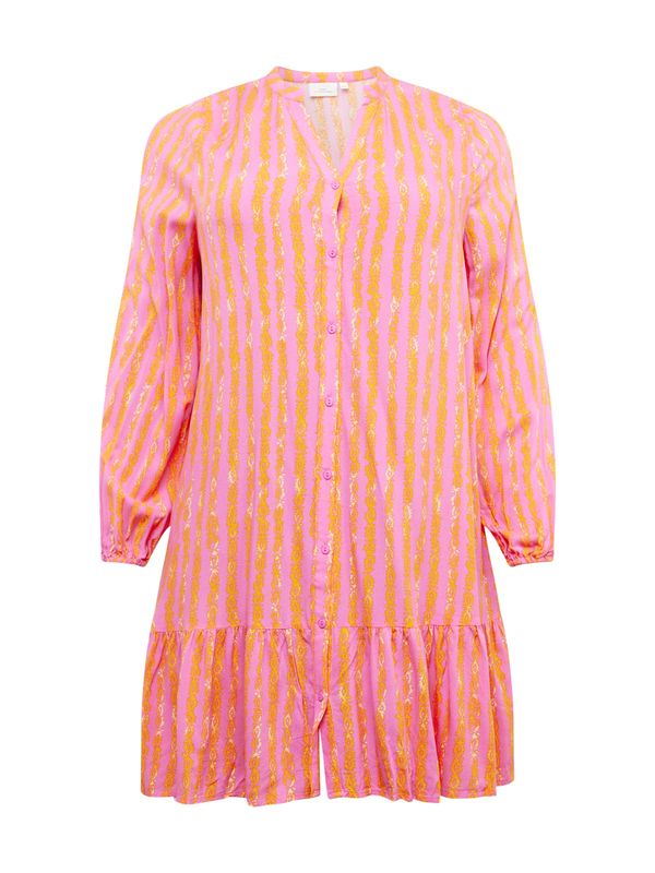 ONLY Carmakoma ONLY Carmakoma Рокля тип риза 'MARRAKESH'  къри / светлорозово