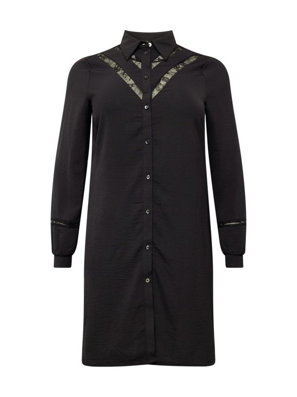 ONLY Carmakoma ONLY Carmakoma Рокля тип риза 'METTA'  черно