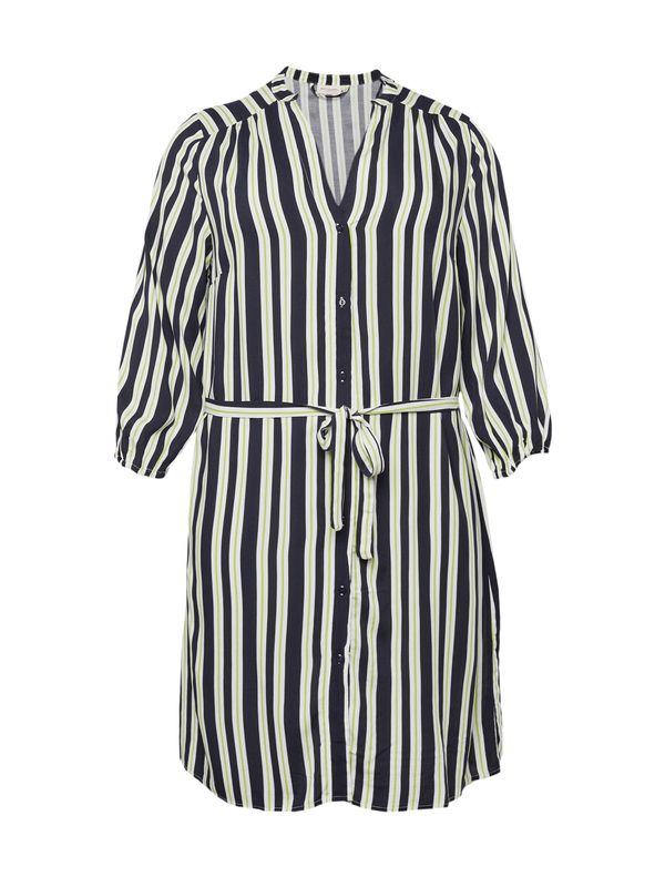 ONLY Carmakoma ONLY Carmakoma Рокля тип риза  нощно синьо / светлозелено / бяло