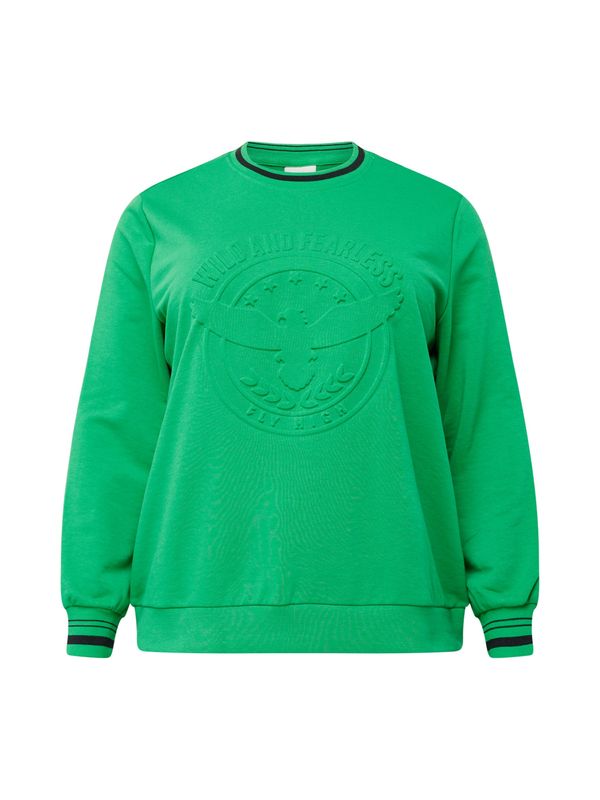 ONLY Carmakoma ONLY Carmakoma Суичър 'GATO'  зелено / черно