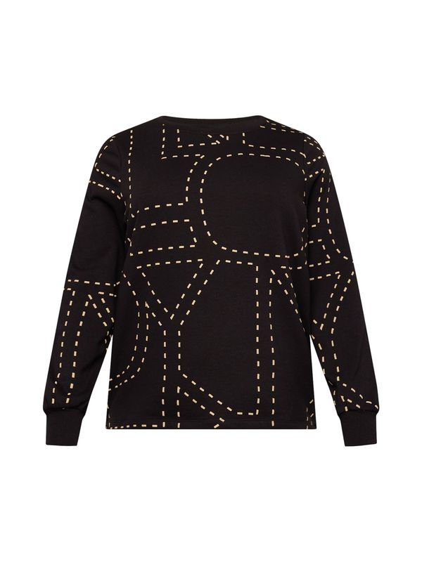 ONLY Carmakoma ONLY Carmakoma Суичър 'KUVI'  бежово / черно