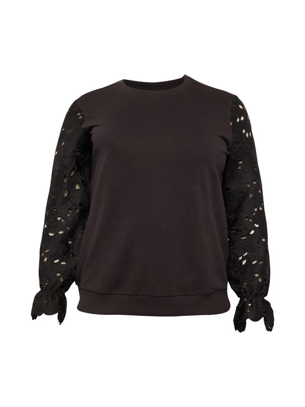 ONLY Carmakoma ONLY Carmakoma Суичър 'Wanted'  черно