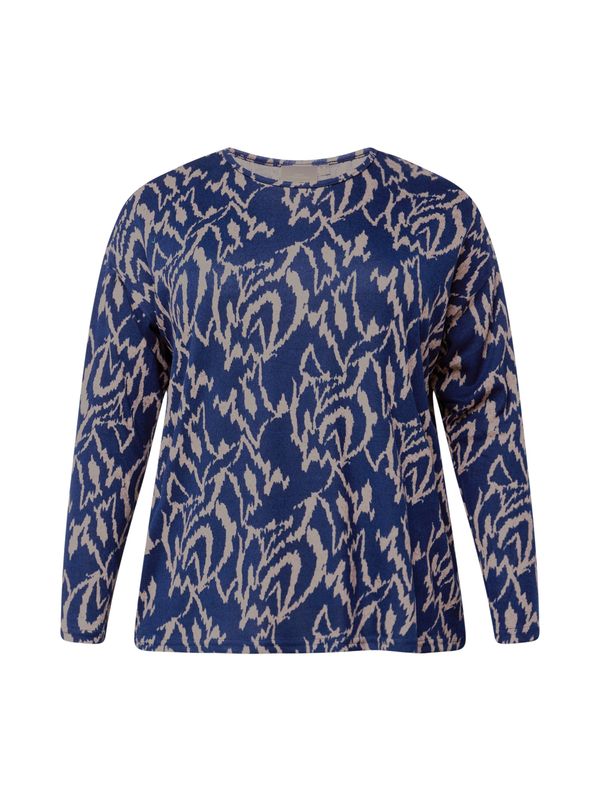 ONLY Carmakoma ONLY Carmakoma Тениска 'ALBA'  бежово / нощно синьо