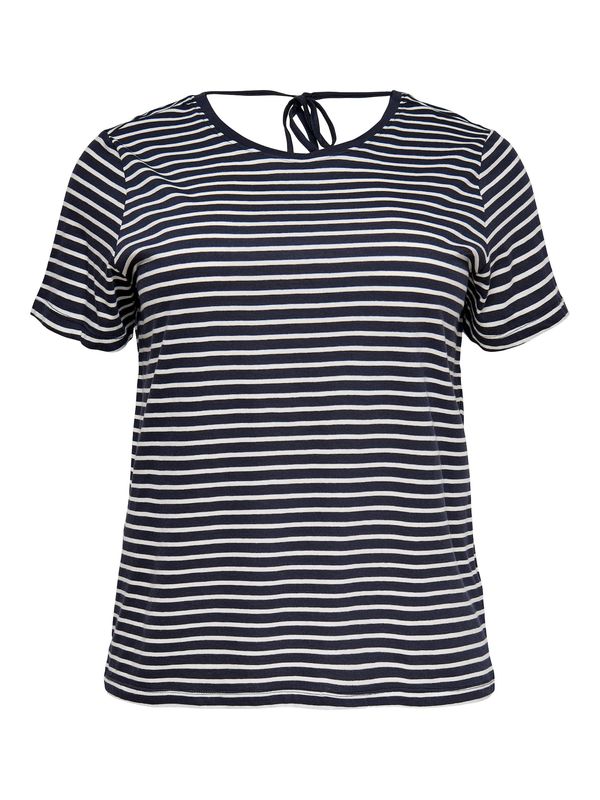 ONLY Carmakoma ONLY Carmakoma Тениска 'Carapril'  тъмносиньо / бяло
