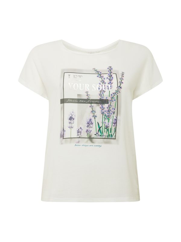 ONLY Carmakoma ONLY Carmakoma Тениска 'CITY'  сиво / зелено / светлолилаво / бяло