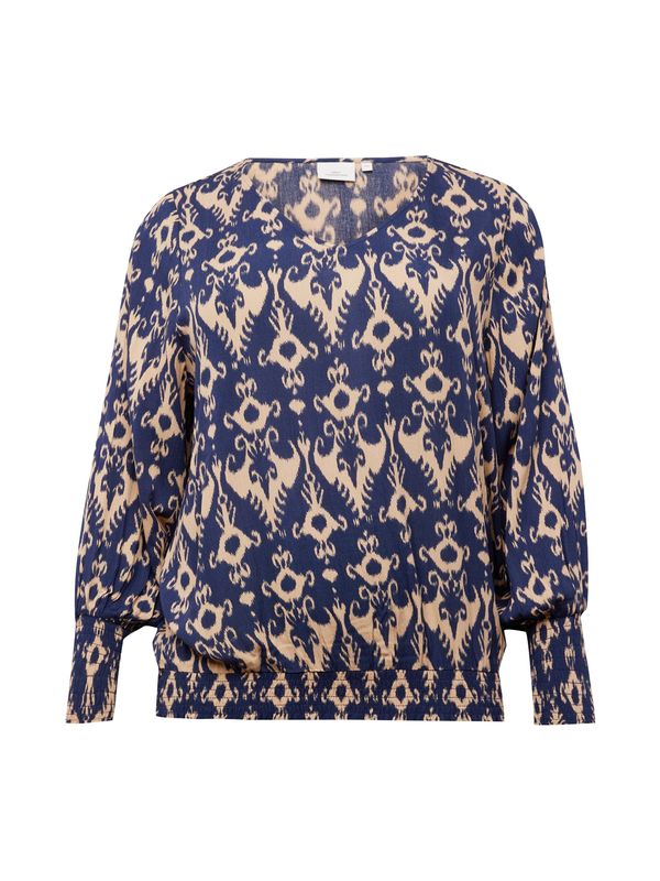 ONLY Carmakoma ONLY Carmakoma Тениска  цвят "пясък" / нейви синьо