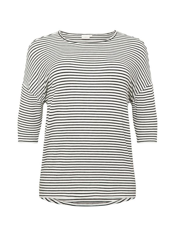 ONLY Carmakoma ONLY Carmakoma Тениска 'LAMOUR'  черно / бяло