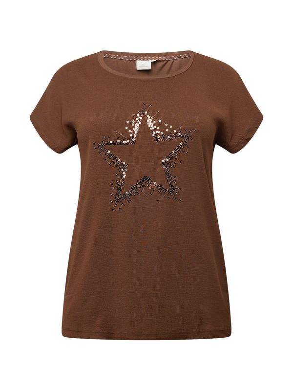 ONLY Carmakoma ONLY Carmakoma Тениска 'LOUISA'  кафяво
