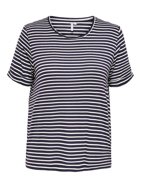 ONLY Carmakoma ONLY Carmakoma Тениска 'Nanna'  синьо / бяло