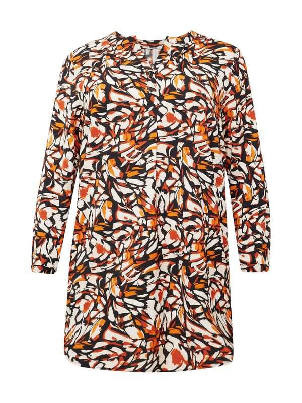 ONLY Carmakoma ONLY Carmakoma Туника 'LUX ELLIE LIFE'  светлооранжево / тъмнооранжево / черно / бяло