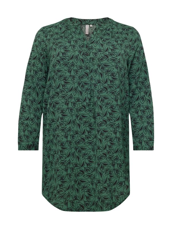ONLY Carmakoma ONLY Carmakoma Туника 'LUX ELLIE LIFE'  тревнозелено / черно