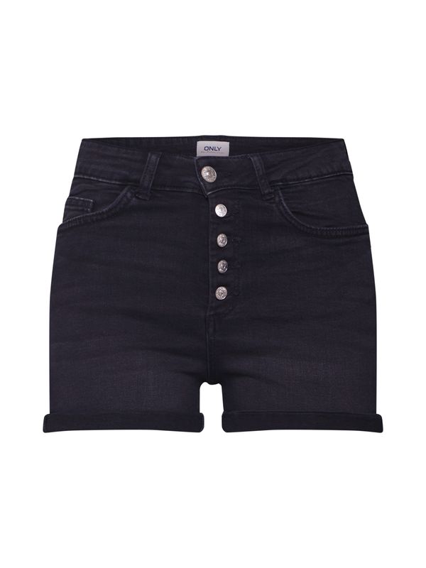 ONLY ONLY Дънки 'ONLHUSH HW BUTTON SHORTS BOX'  черен деним