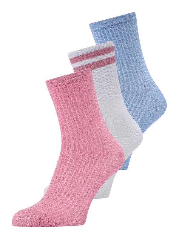 ONLY ONLY Къси чорапи  син деним / светлорозово / мръсно бяло