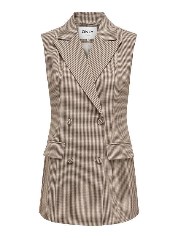 ONLY ONLY Мъжка елек за костюм 'MOLLY'  кафяво / сиво