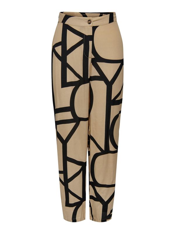 ONLY ONLY Панталон 'Ava'  цвят "пясък" / черно