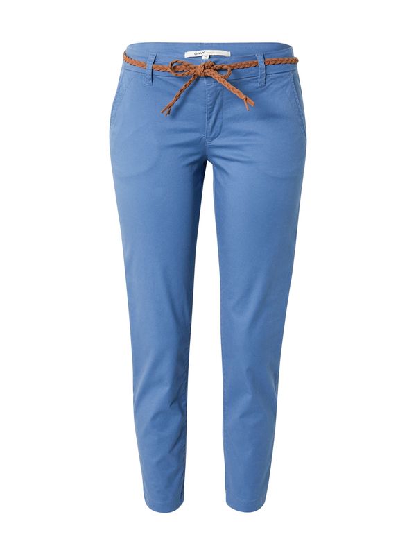 ONLY ONLY Панталон Chino 'Evelyn'  синьо / коняк