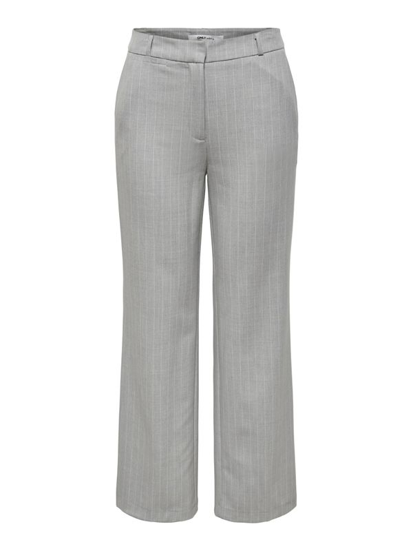 ONLY ONLY Панталон с ръб 'Brie'  сиво / бяло