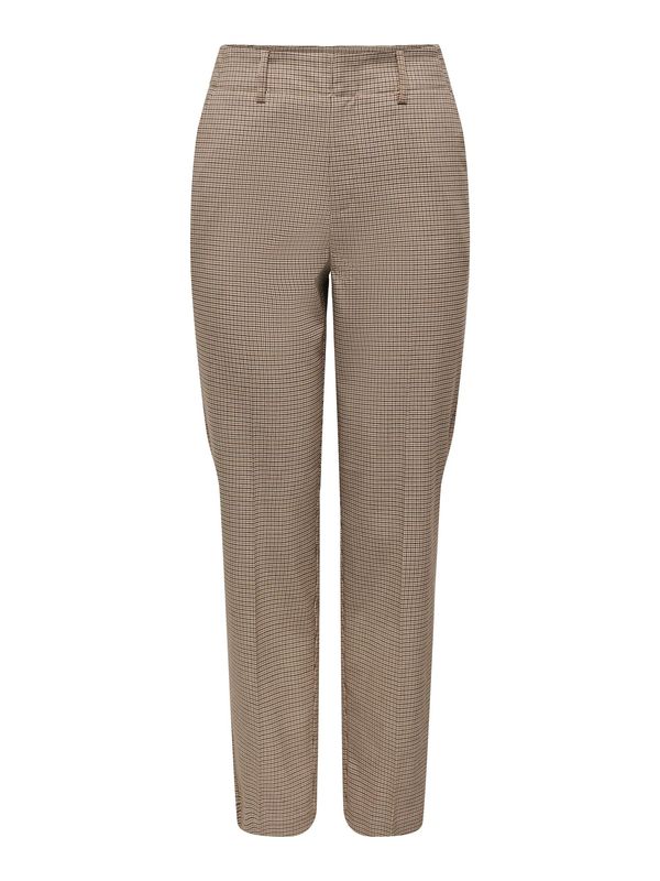 ONLY ONLY Панталон с ръб 'MOLLY'  сиво-бежово / черно