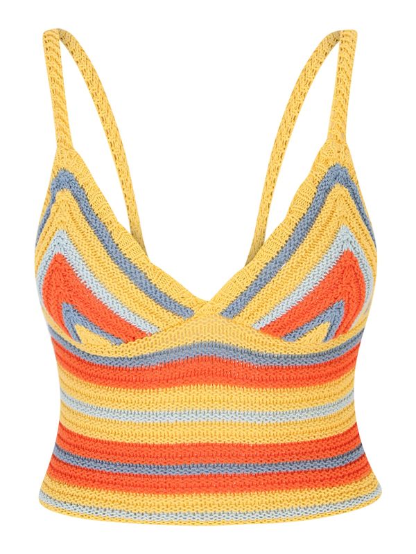 Only Petite Only Petite Плетен топ 'AMY'  опал / светлосиньо / жълто / тъмнооранжево