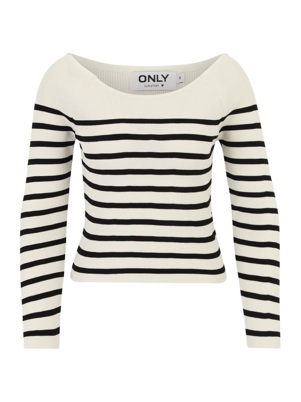 Only Petite Only Petite Пуловер 'BIANKA'  черно / бяло