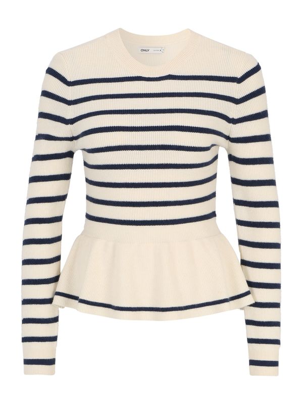 Only Petite Only Petite Пуловер 'IBI'  слонова кост / нейви синьо