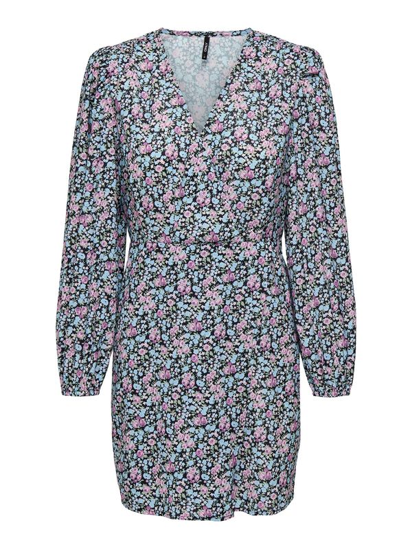 Only Petite Only Petite Рокля 'Lise'  светлосиньо / пастелно зелено / люляк / черно