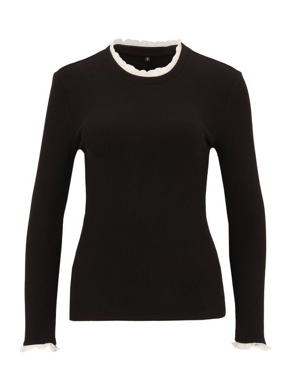 Only Petite Only Petite Тениска 'NEW LESLIE'  черно / бяло