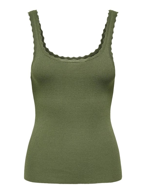 ONLY ONLY Плетен топ 'GEMMA'  зелено