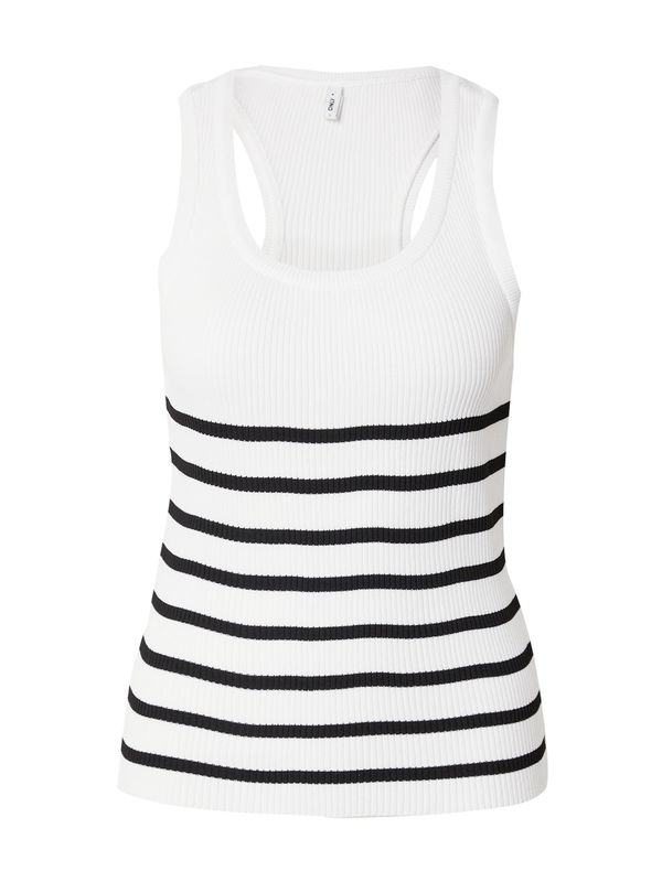 ONLY ONLY Плетен топ 'LILL'  черно / бяло