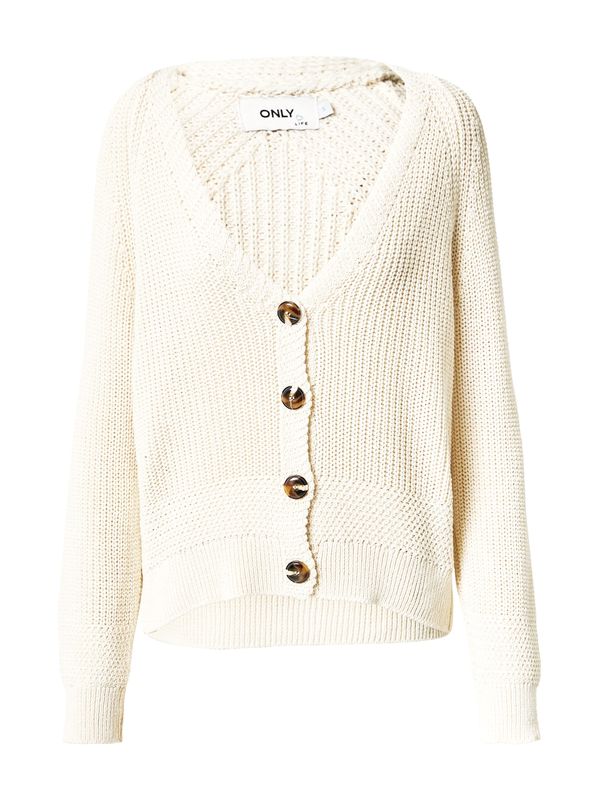 ONLY ONLY Плетена жилетка 'BELLA'  кремаво