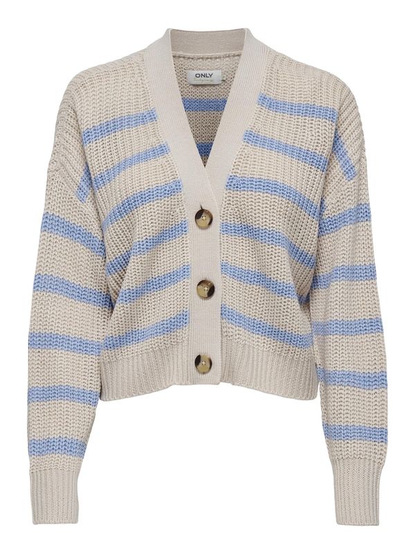 ONLY ONLY Плетена жилетка 'CAROL'  светлосиньо / камък