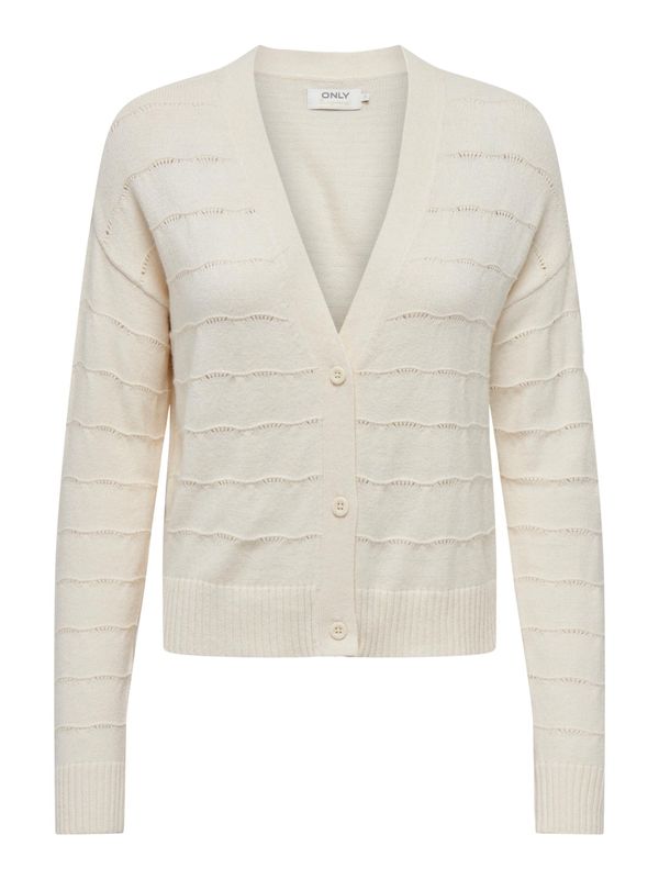 ONLY ONLY Плетена жилетка 'KATIA'  бял памук